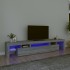 Mueble de TV con luces LED gris Sonoma 215x36,5x40