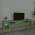 Mueble de TV con luces LED gris Sonoma 215x36,5x40