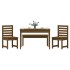 Set de comedor de jardín 4 pzas madera maciza pino marrón