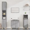 Set de muebles de baño 3 pzas madera contrachapada gris sonoma