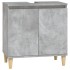 Set muebles de baño 2 piezas madera contrachapada gris