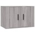 Set de muebles para TV 4 pzas madera contrachapada gris