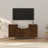 Set de muebles para TV 3 pzas madera contrachapada roble