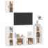 Set de muebles para TV 5 piezas madera contrachapada