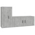 Set de muebles de TV 2 pzas madera contrachapada gris