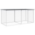 Gallinero con techo acero galvanizado antracita 203x98x90