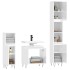 Set muebles de baño 3 piezas madera contrachapada blanco