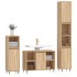 Set de muebles de baño 3 pzas madera contrachapada roble