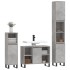 Set muebles de baño 2 piezas madera contrachapada gris