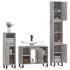 Set muebles de baño 2 piezas madera contrachapada gris