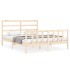 Estructura de cama con cabecero madera maciza 160x200