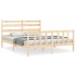 Estructura de cama con cabecero madera maciza 160x200