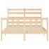 Estructura de cama con cabecero madera maciza 120x200