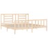 Estructura de cama con cabecero madera maciza 200x200