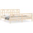 Estructura de cama con cabecero madera maciza 200x200