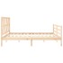 Estructura de cama con cabecero madera maciza 200x200