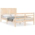 Estructura de cama con cabecero madera maciza 120x200