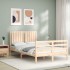 Estructura de cama con cabecero madera maciza 120x200