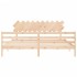 Estructura de cama con cabecero madera maciza 200x200