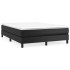 Cama box spring con colchón cuero sintético negro 140x190