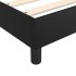 Cama box spring con colchón cuero sintético negro 140x190