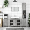 Set de muebles de baño 3 pzas madera contrachapada gris sonoma