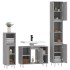 Set de muebles de baño 3 pzas madera contrachapada gris