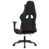 Silla gaming con reposapiés cuero sintético negro