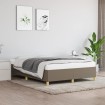 Estructura de cama de tela gris taupe 140x190 cm