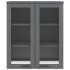 Aparador superior HAMAR pino macizo gris oscuro 85x35x100