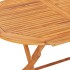 Mesa plegable de jardín madera maciza de teca 160x80x75