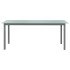 Mesa de jardín de aluminio y vidrio gris claro 190x90x74