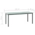 Mesa de jardín de aluminio y vidrio gris claro 190x90x74