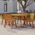 Mesa de jardín madera maciza de acacia 150x90x75