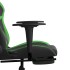 Silla gaming de masaje y reposapiés cuero sintético negro