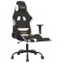 Silla gaming de masaje con reposapiés tela negro y