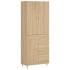 Aparador alto madera contrachapada color roble 69,5x34x180