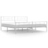 Estructura cama metal con cabecero y estribo blanco 180x200