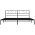 Estructura de cama con cabecero metal negro 183x213