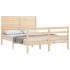 Estructura de cama con cabecero madera maciza 120x200