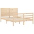 Estructura de cama con cabecero madera maciza 120x200