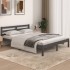 Estructura de cama madera maciza de pino gris 140x190