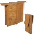 Mesa de bar plegable de madera teca maciza 155x53x105