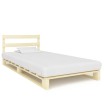 Estructura de cama de palés madera maciza de pino 90x200 cm