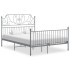 Estructura de cama de metal gris 140x200