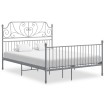 Estructura de cama de metal gris 140x200 cm