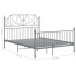 Estructura de cama de metal gris 140x200