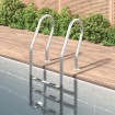 Escalera para piscina acero inoxidable 304 54x38x158 cm