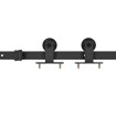 Kit de herrajes para puertas correderas SKIEN acero negro 183cm