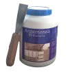 Kit de argamasa refractaria 2 kg negra + espátula.